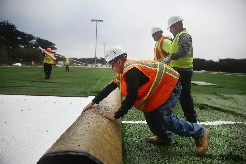 Replacing Turf in the futsal Ground